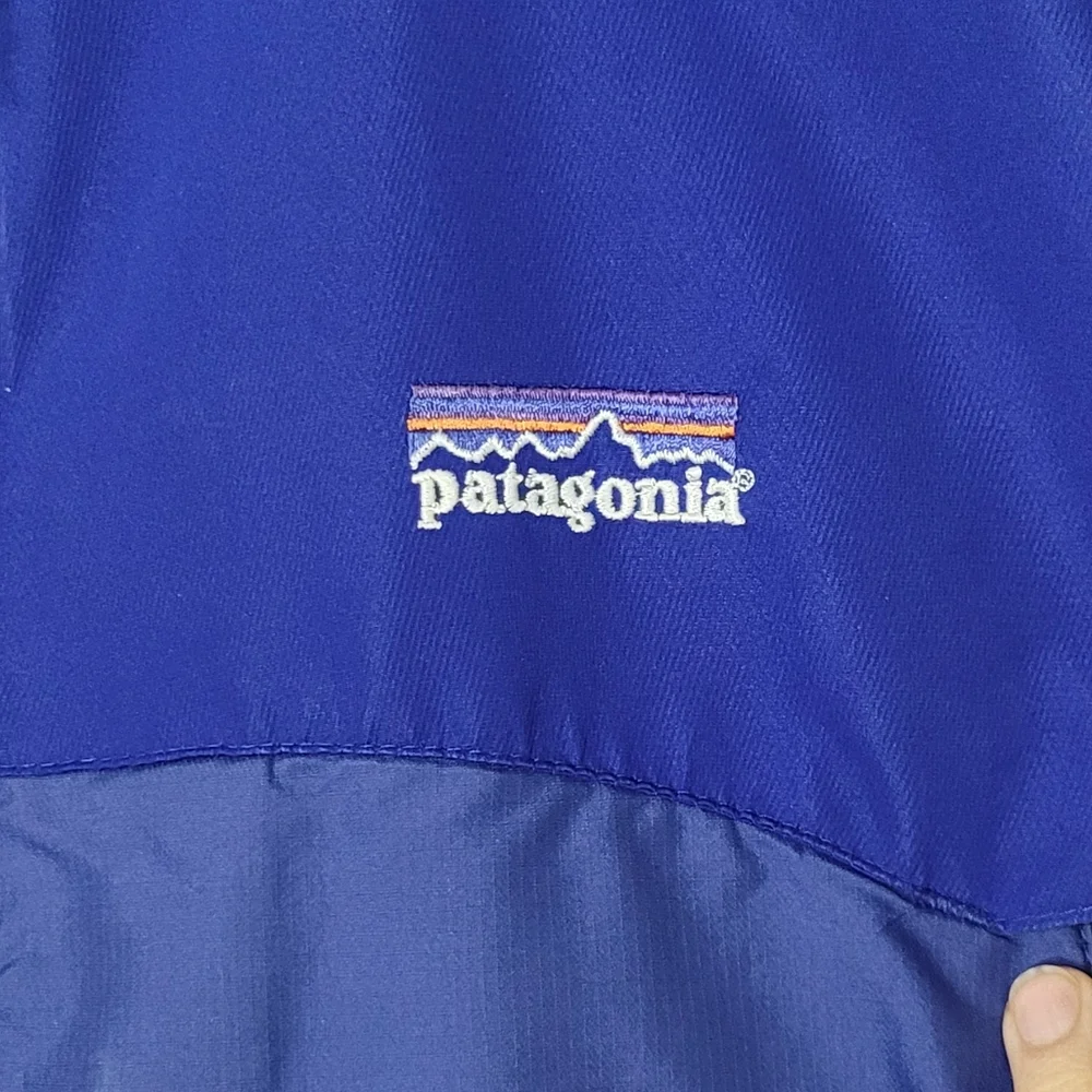 Patagonia Essen Shell Blue Jacket Full Zip Waterproof Outdoor Hoodie Medium - Picture 3 of 16